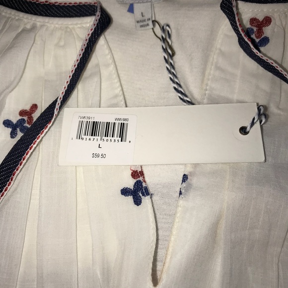 NWT Lucky Brand Embroidered Tank Top. - Picture 3 of 4